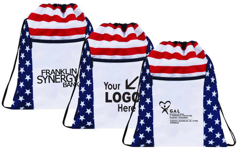 Patriotic Drawstring Backpack